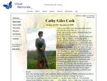 Tablet Screenshot of cathy-cash.virtualmemorials.com