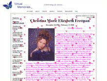 Tablet Screenshot of christina-freeman.virtualmemorials.com